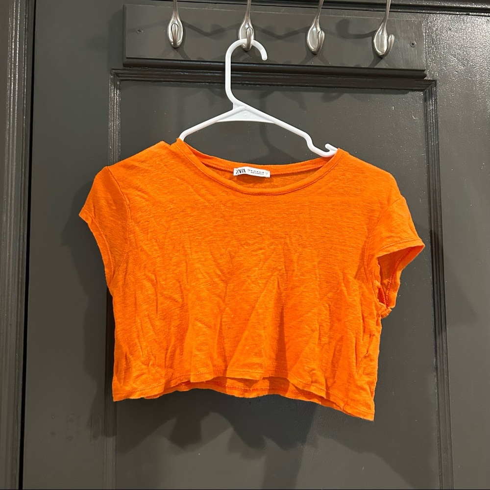 Zara orange top